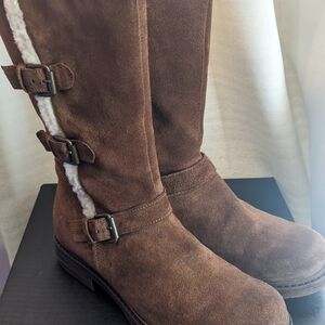 MANAS DESIGN 🌰 Chestnut Brown Suede Women's Boots